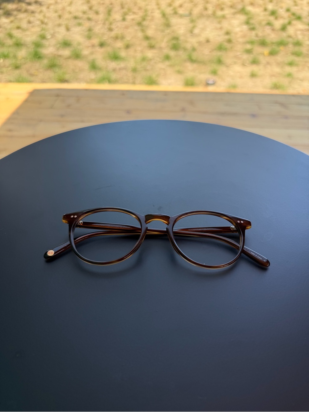 Garrett Leight Winward Eyeglasses Brandy Tortoise 47-21 Acetate - Picture 3 of 3